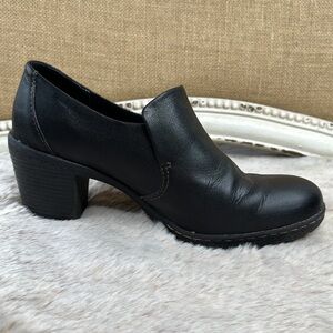 b.o.c. | Black Slip-On Stacked Heel Shoe